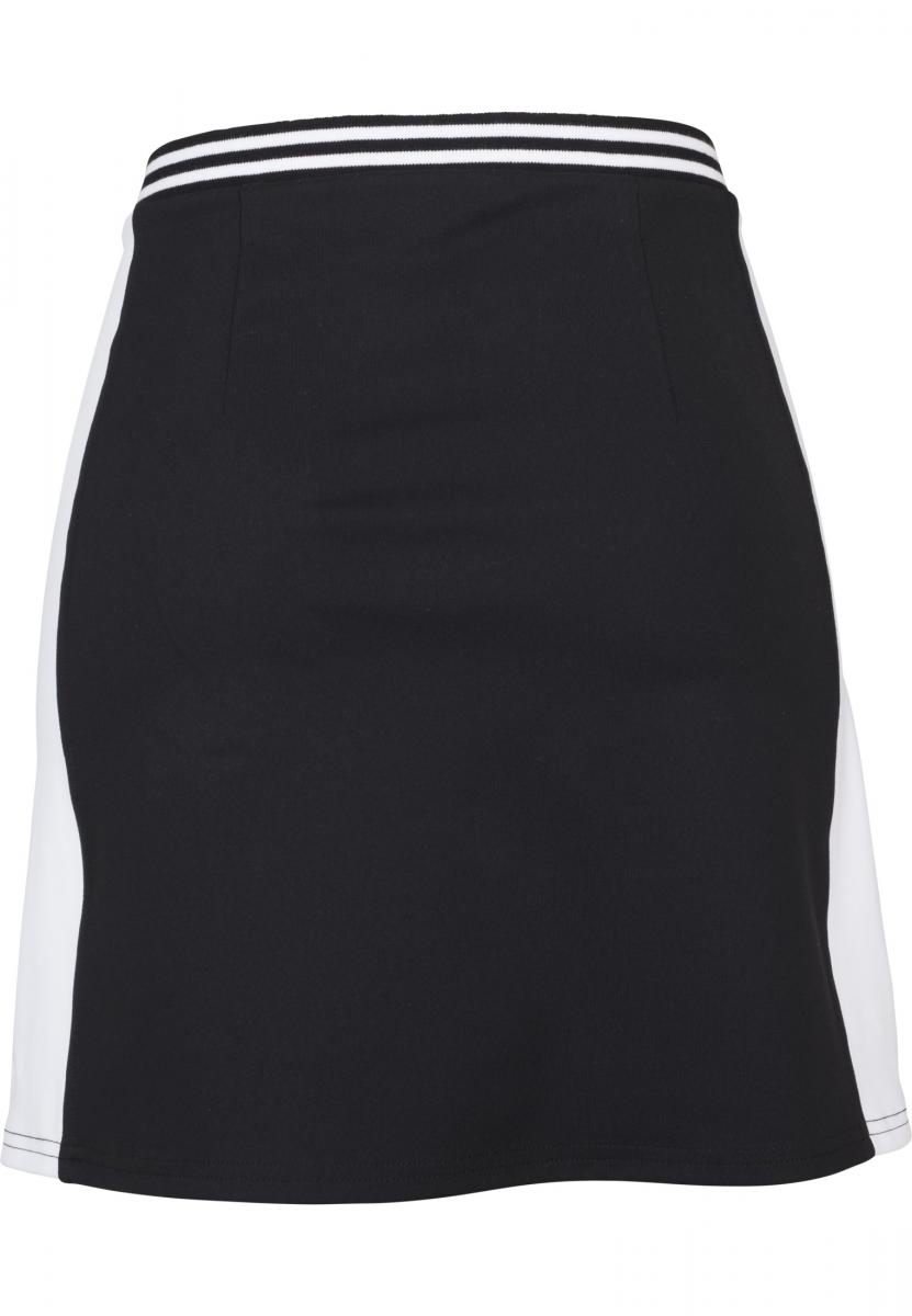 Kleider & R?cke Ladies Zip College Skirt in Farbe blk/wht