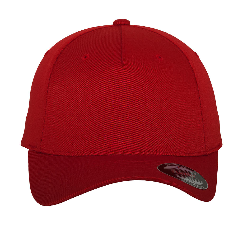  Fitted Baseball Cap in Farbe Red