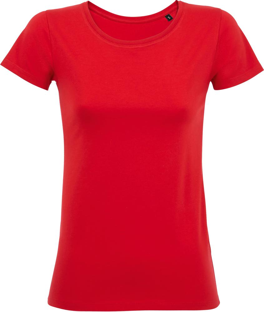 T-Shirt Martin Women Damen Rundhals-T-Shirt Fitted in Farbe red