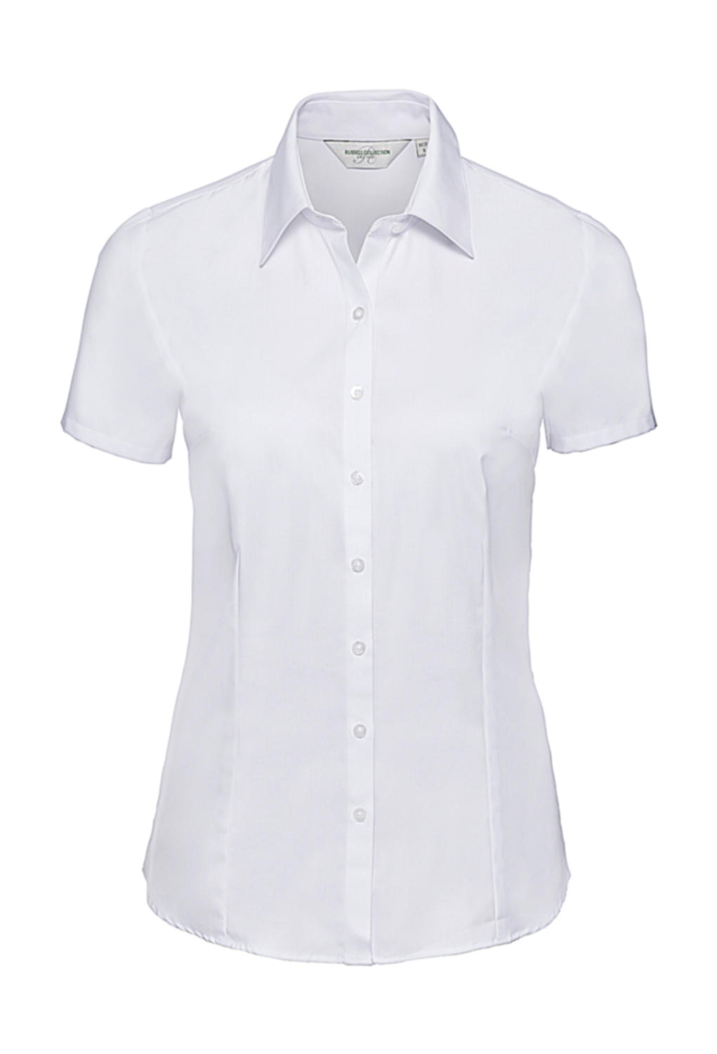  Ladies Herringbone Shirt in Farbe White