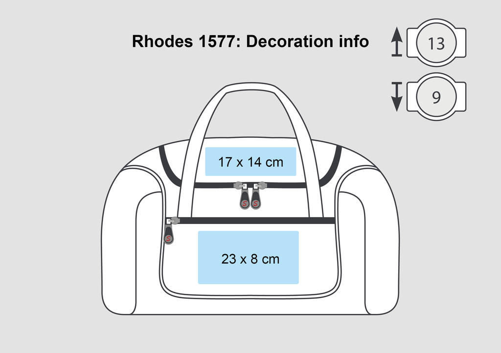  Rhodes Sports Holdall in Farbe Black/White