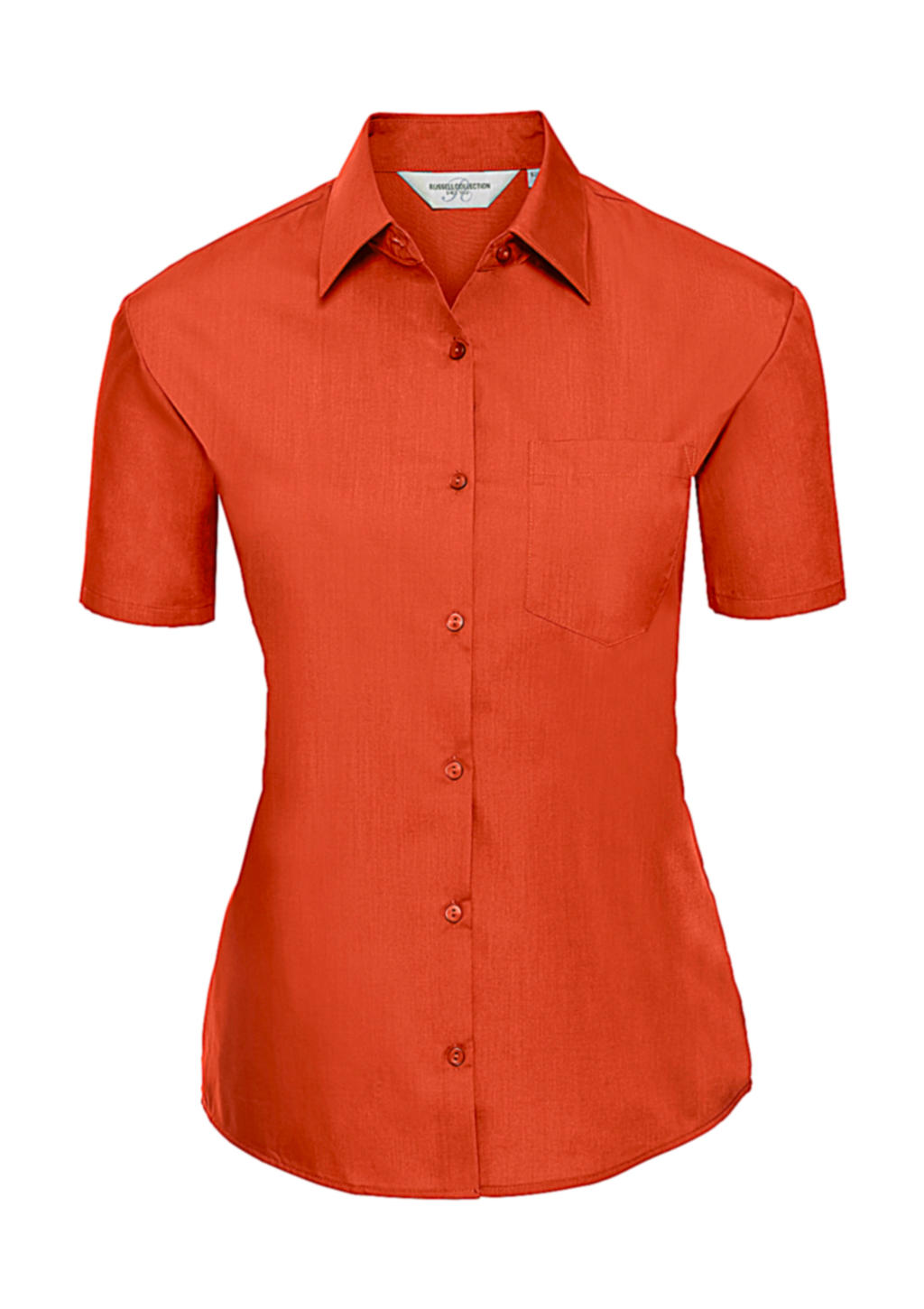  Ladies Poplin Shirt in Farbe Orange