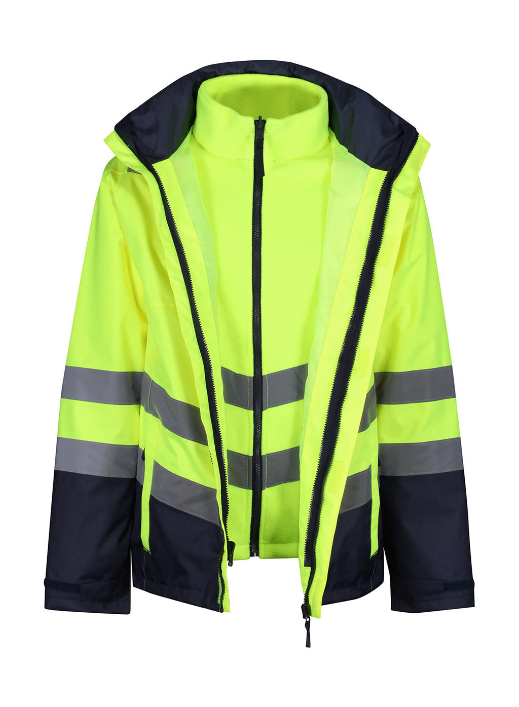  Pro Hi Vis 3-in-1 Jacket in Farbe Yellow/Navy