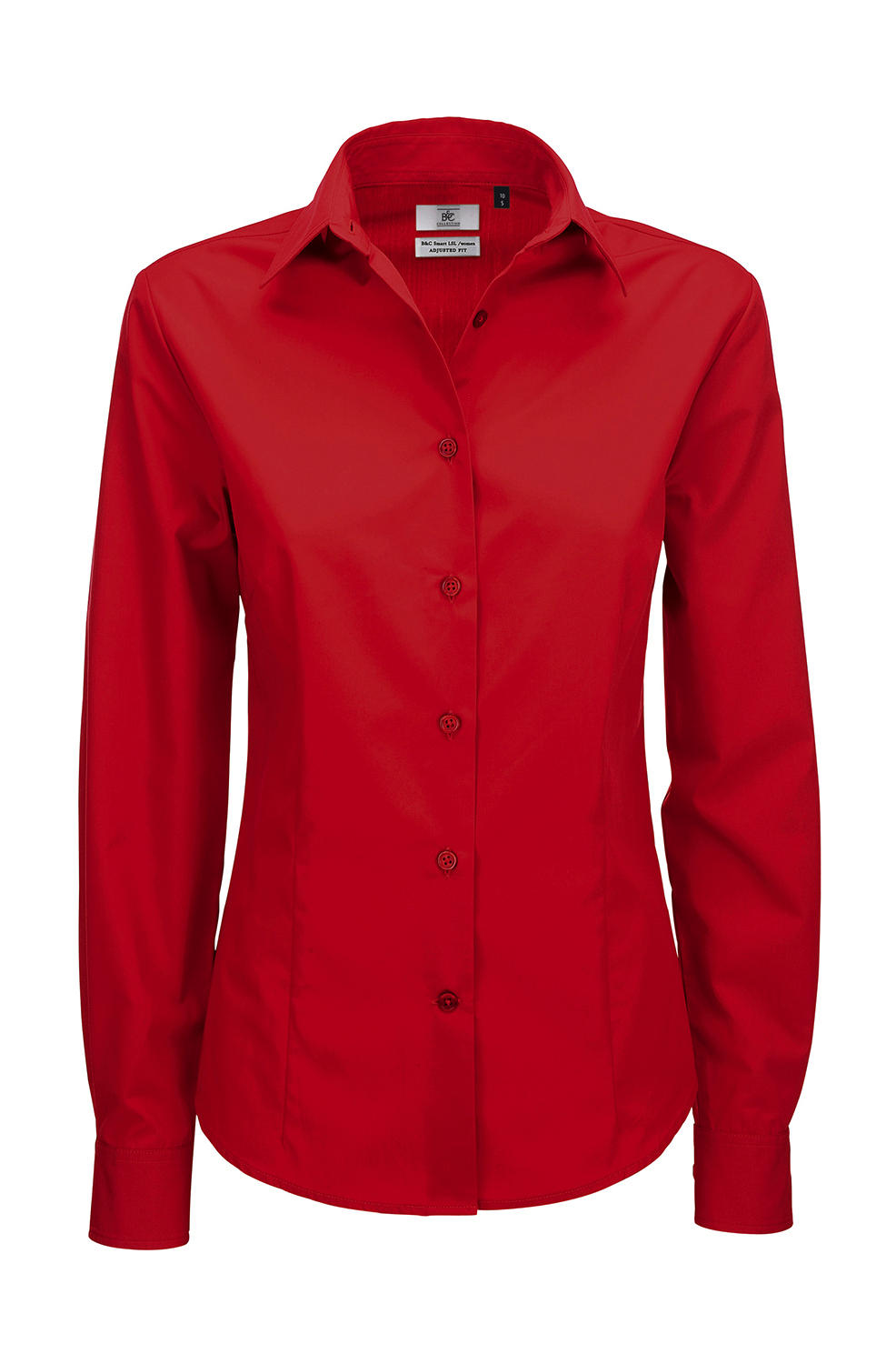  Smart LSL/women Poplin Shirt in Farbe Deep Red