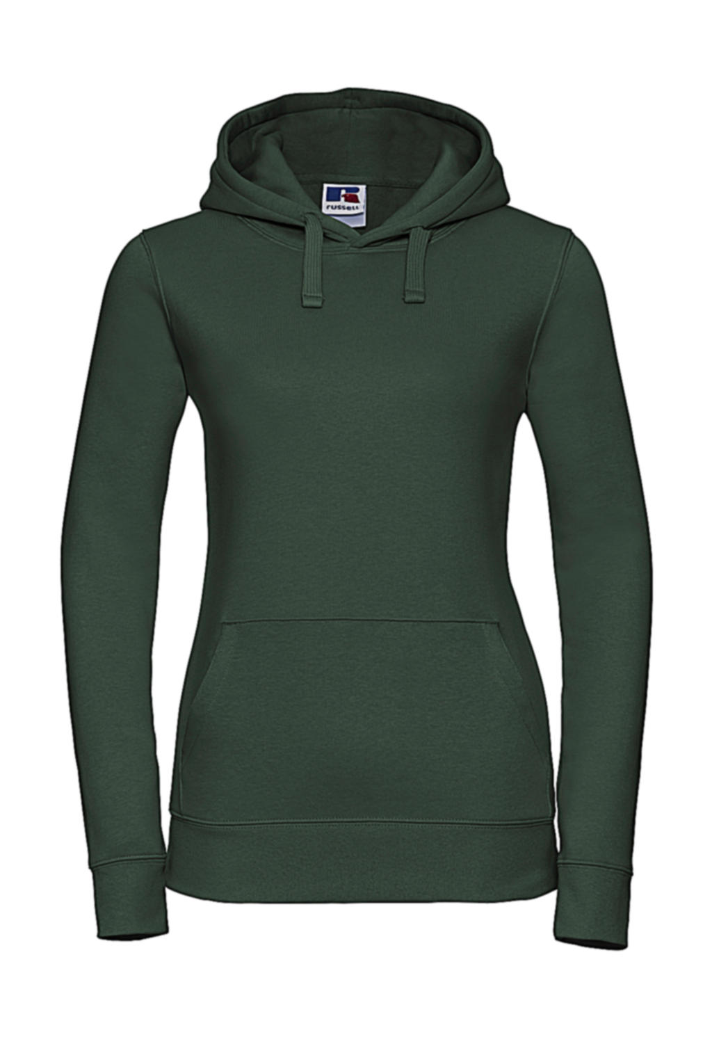  Ladies Authentic Hooded Sweat in Farbe Bottle Green