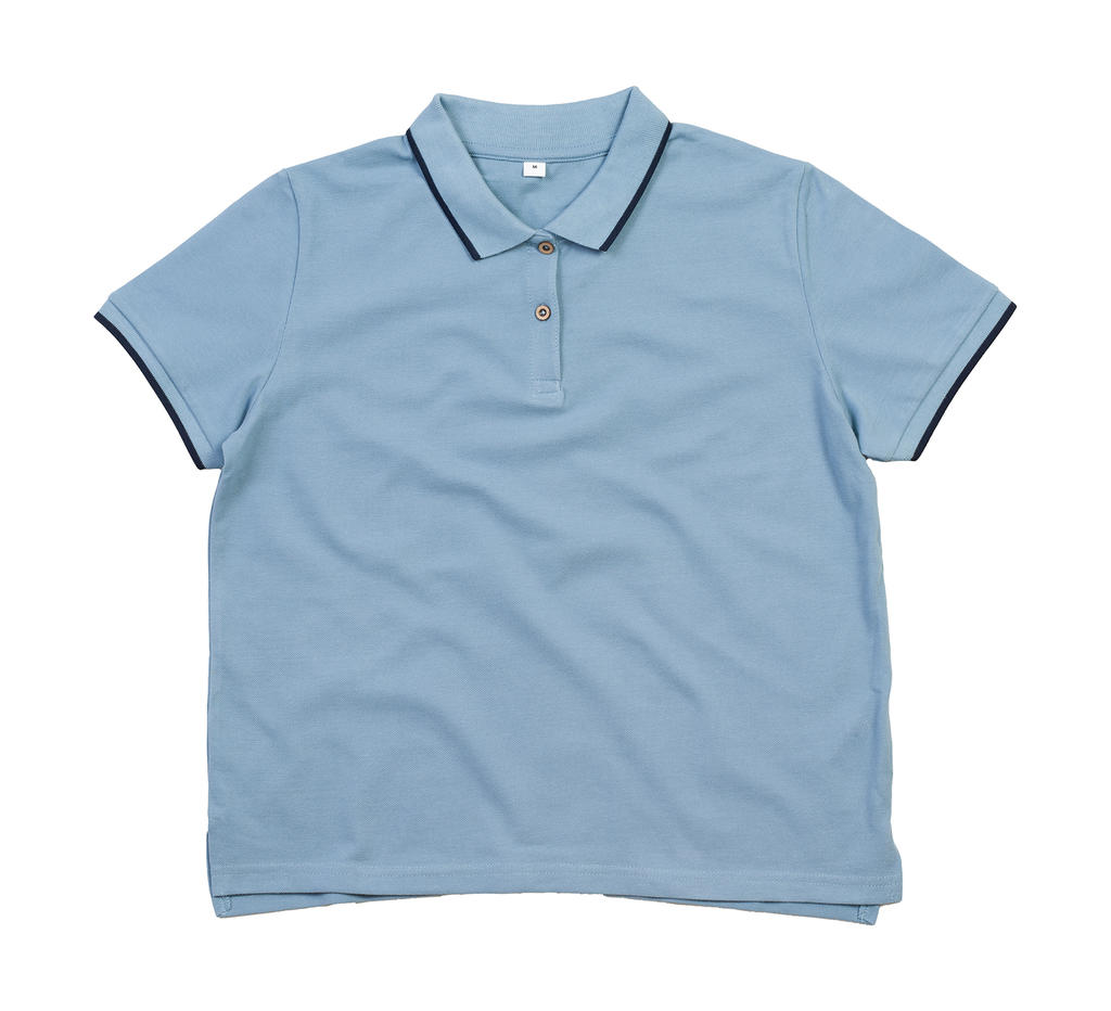  The Women?s Tipped Polo in Farbe Light Denim/Navy