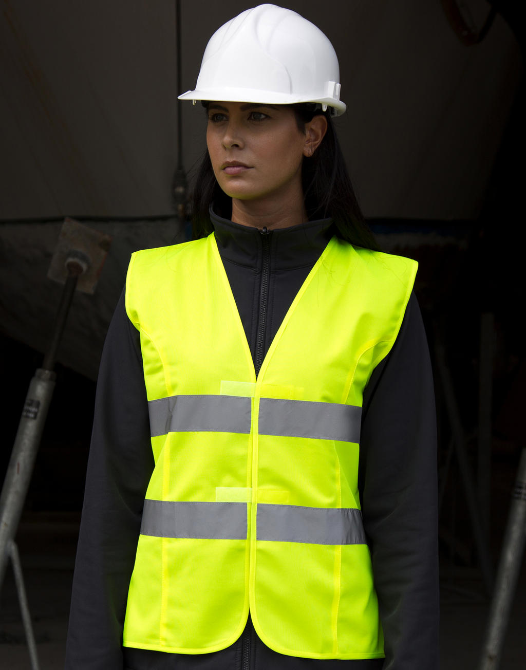  Womens Hi-Vis Tabard in Farbe Fluorescent Pink