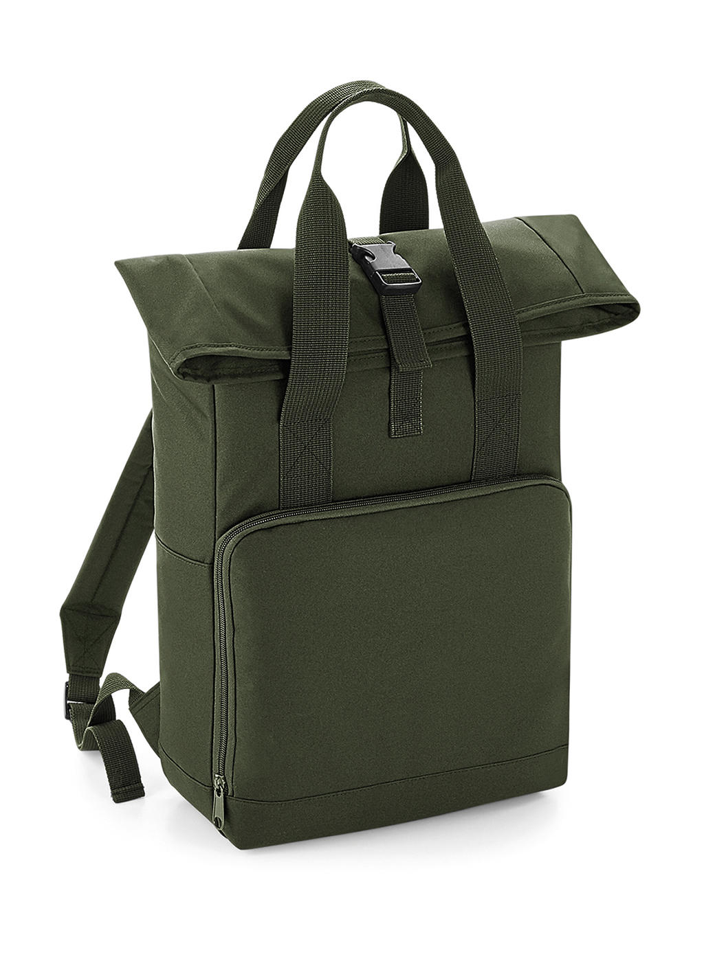  Twin Handle Roll-Top Backpack in Farbe Olive Green