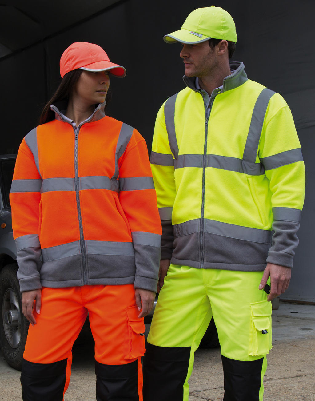  Safety Microfleece in Farbe Fluo Orange/Grey