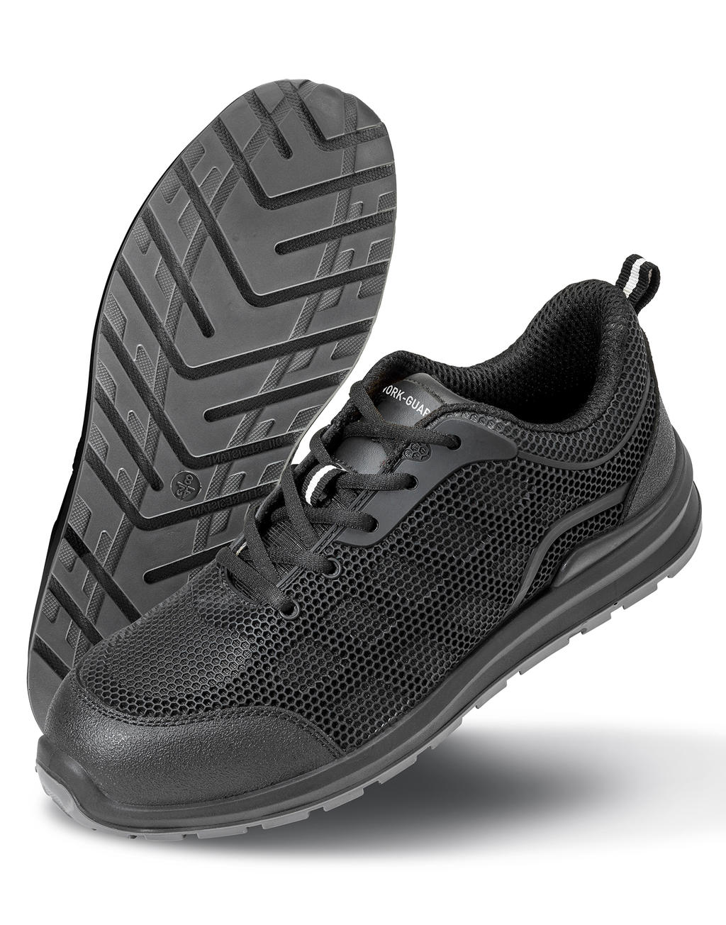  All Black Safety Trainer in Farbe Black