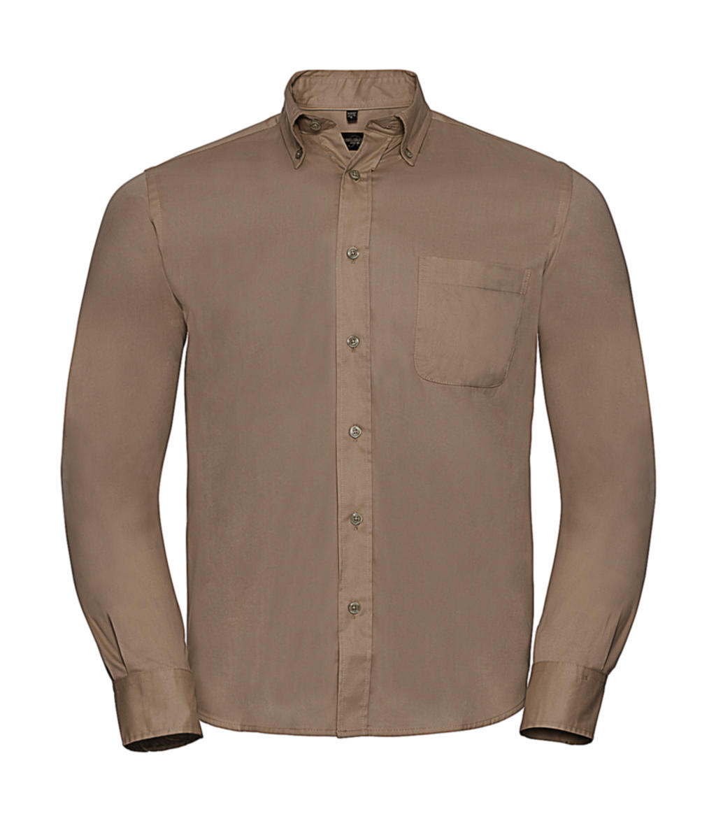 Long Sleeve Classic Twill Shirt in Farbe Khaki