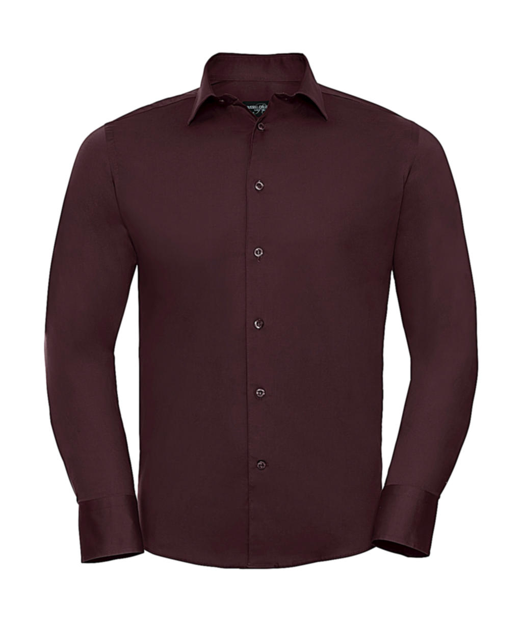  Fitted Stretch Shirt LS in Farbe Port