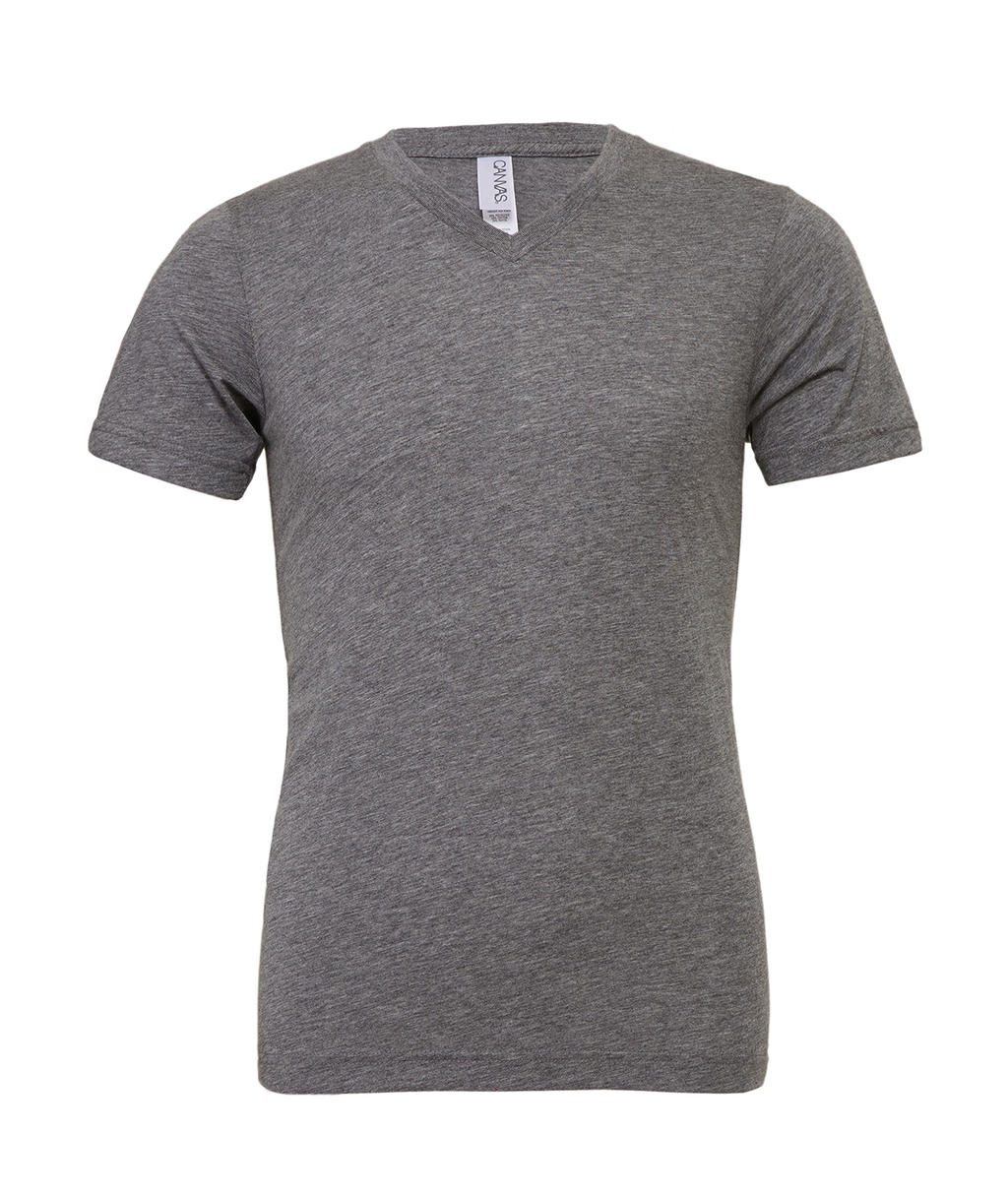  Unisex Triblend V-Neck T-Shirt in Farbe Grey Triblend