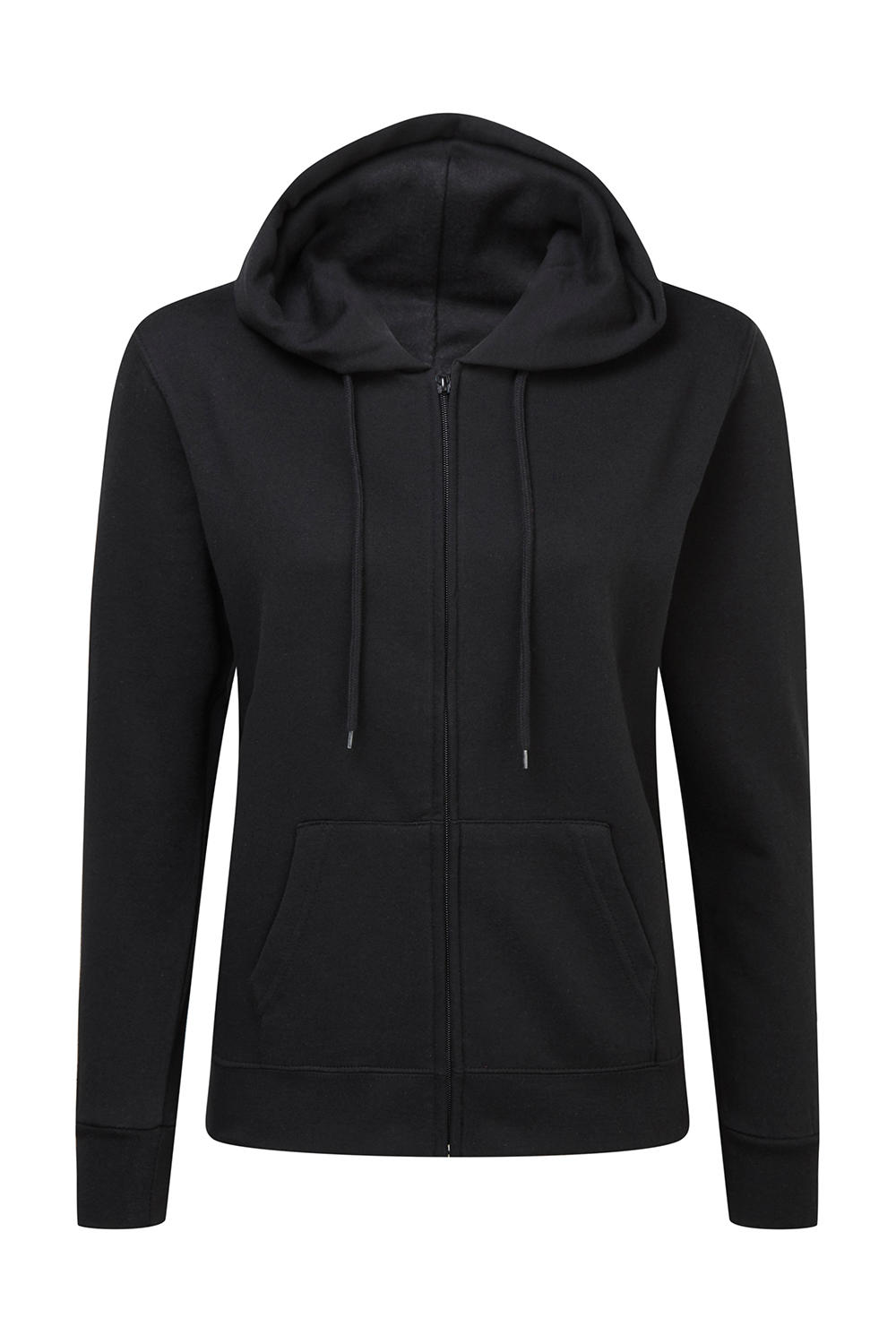  Ladies Zip Hood in Farbe Black
