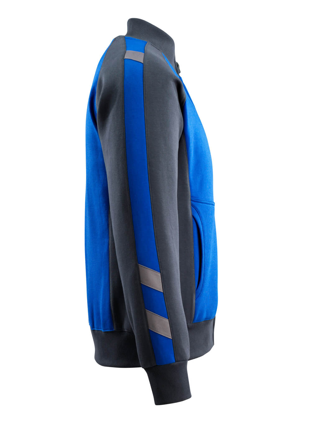 Sweatshirt mit Rei?verschluss UNIQUE Sweatshirt mit Rei?verschluss in Farbe Kornblau/Schwarzblau