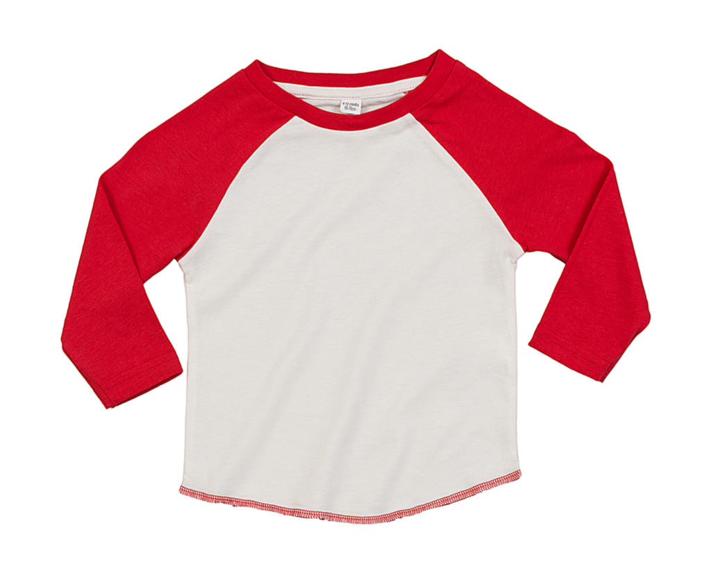 Baby Superstar Baseball T in Farbe Washed White/Warm Red