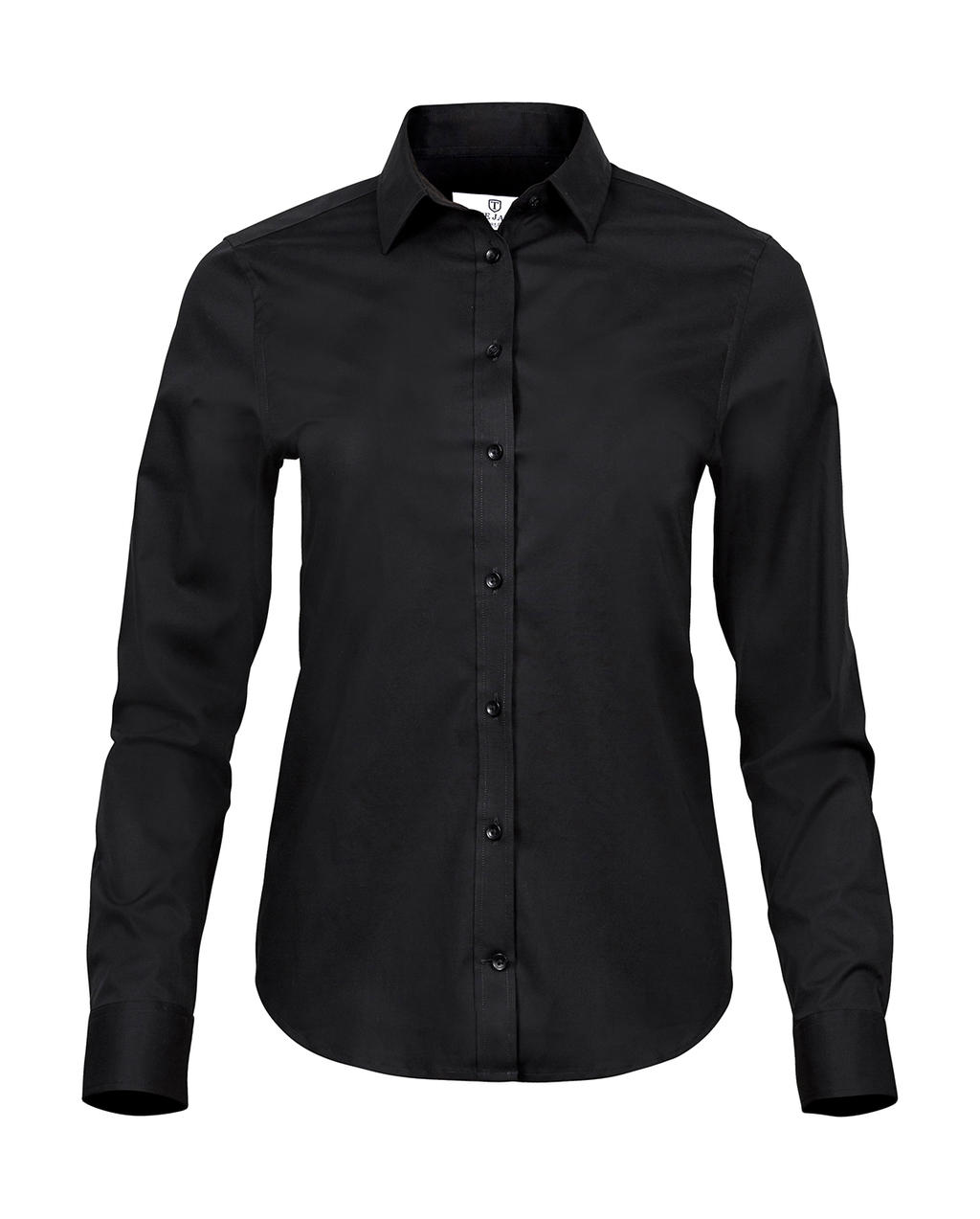  Ladies Stretch Luxury Shirt in Farbe Black