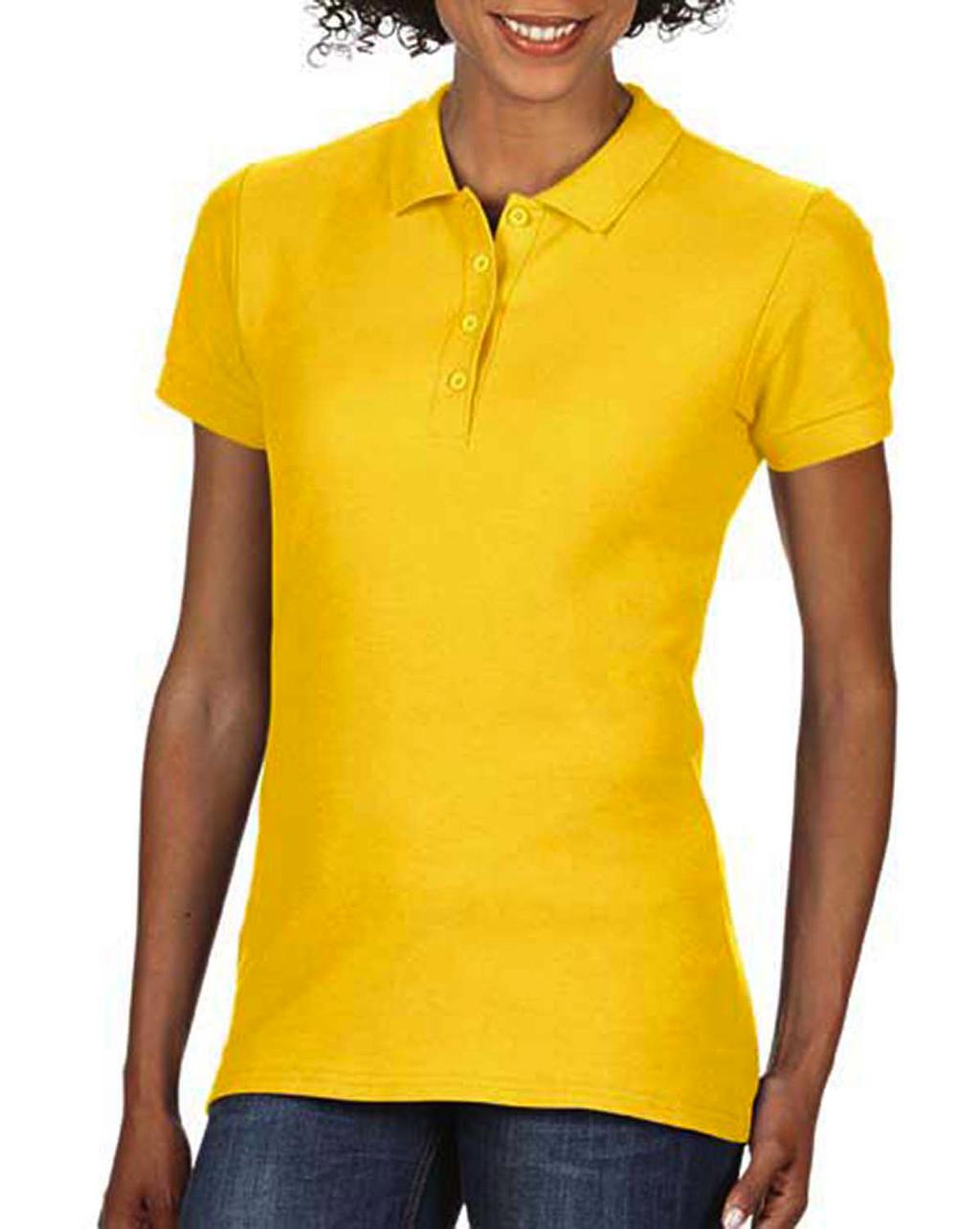  Softstyle? Ladies Double Pique Polo in Farbe Daisy