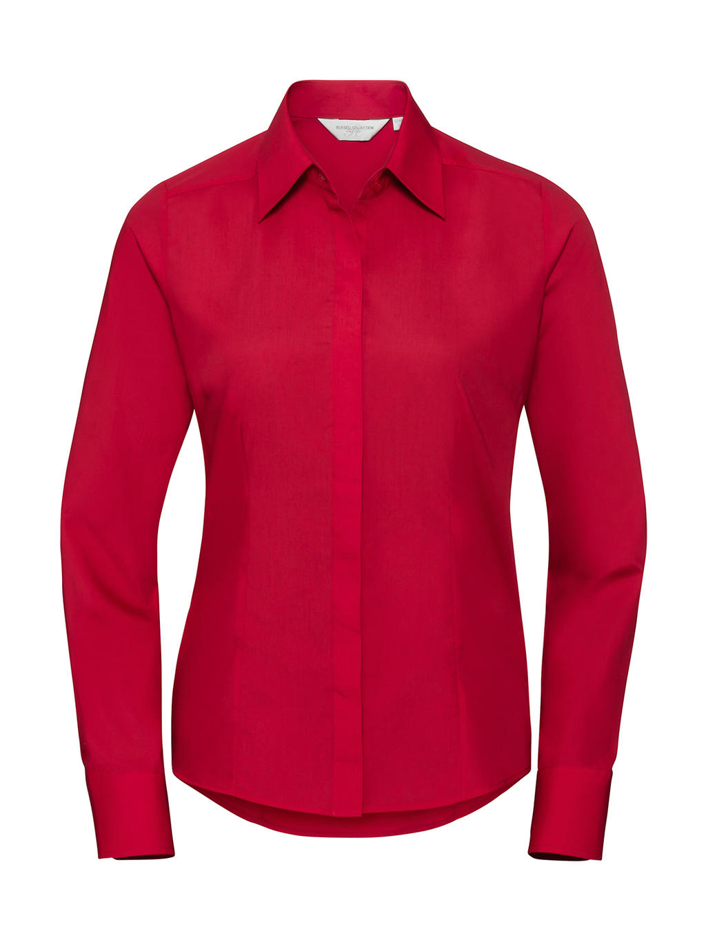  Ladies LS Fitted Poplin Shirt in Farbe Classic Red