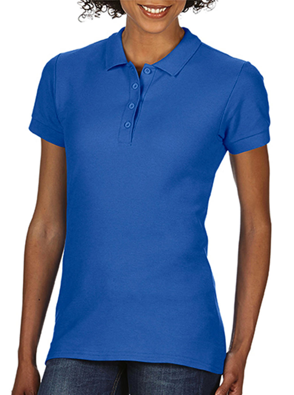  Softstyle? Ladies Double Pique Polo in Farbe Royal