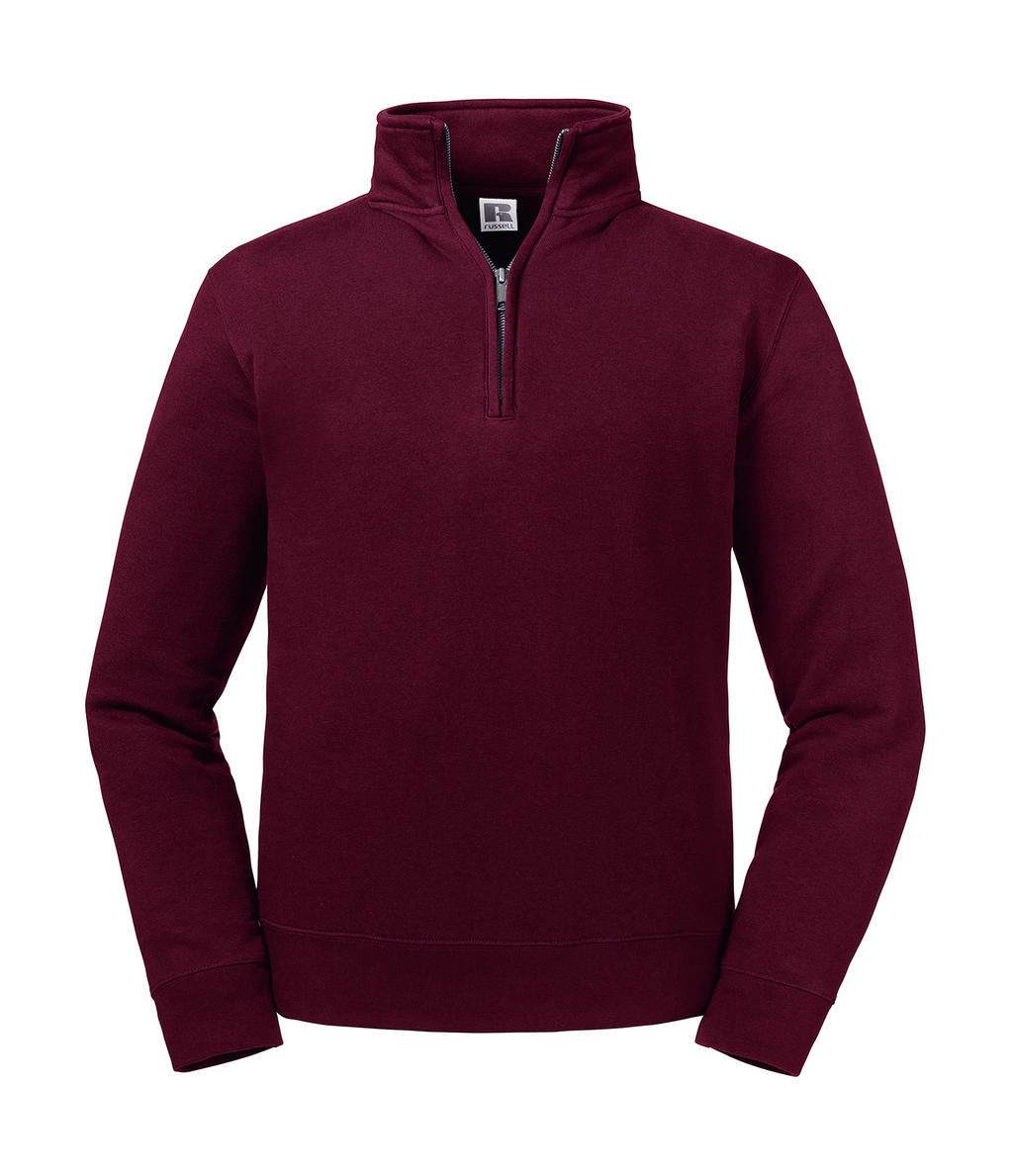  Authentic 1/4 Zip Sweat in Farbe Burgundy