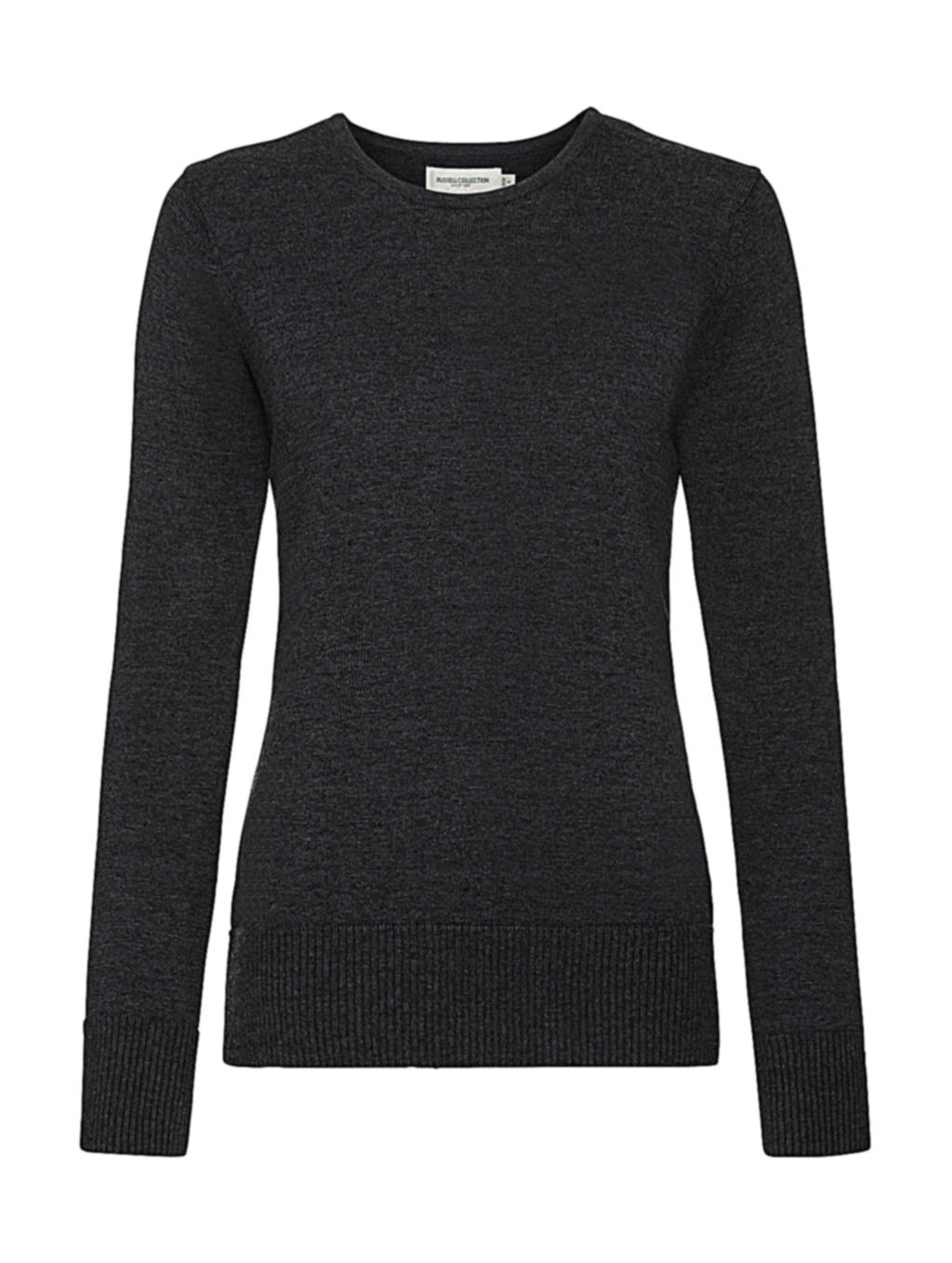  Ladies Crew Neck Knitted Pullover in Farbe Charcoal Marl